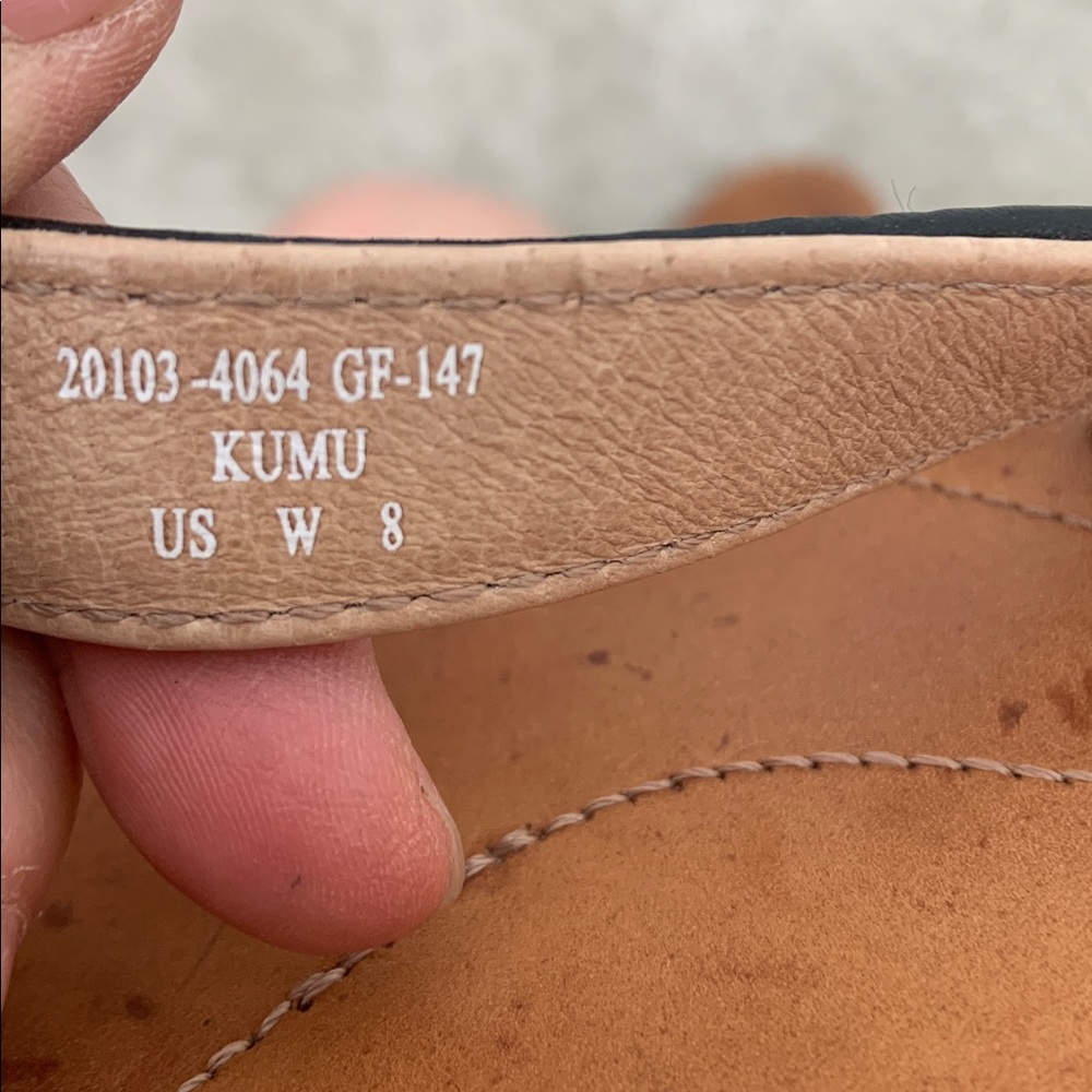 NWT OluKai Pua Black Leather Flit Flop Sandal Womens Size 8 - Picture 5 of 5